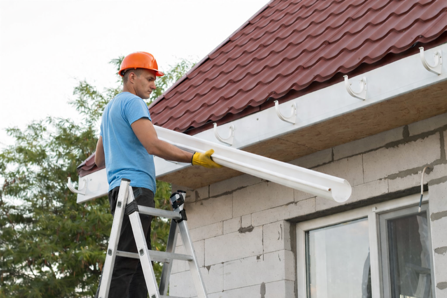 Installation de gouttières toiture